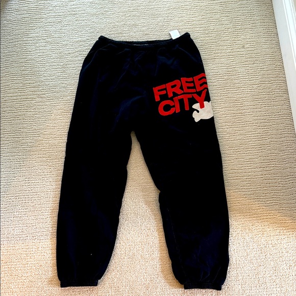 Freecity Black Joggers with Red Logo - Picture 1 of 3